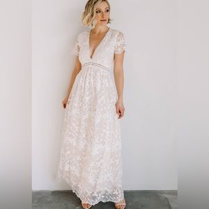 Baltic Born White Lace Dress